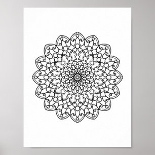 Poster Mandala Adult Coloration Doodle Couleur Cette