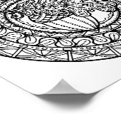 Poster Mandala Autumn Oak Leaf 2 inspirée (Coin)