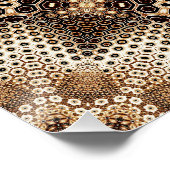 Poster Mandala avec Éléments Hexagonaux (Coin)