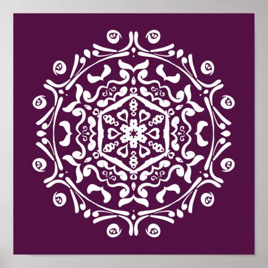 Poster Mandala Blackberry (Devant)