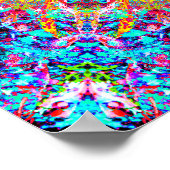 Poster Mandala bleu clair et jaune (Coin)