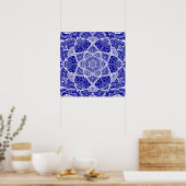Poster Mandala bleu et blanc - Loergann en Sapphire (Cuisine)