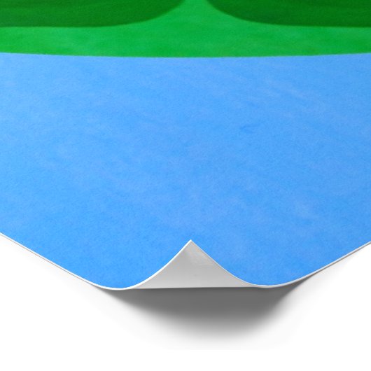 Poster Mandala bleu vert (Coin)