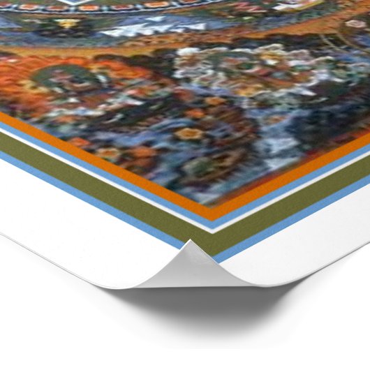 Poster Mandala bouddhiste Imprimer 12 x 16 (Coin)