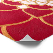 Poster Mandala Bourgogne Or Platine Blanc Lumineux (Coin)