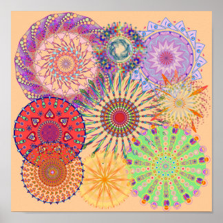 Poster Mandala Collage Trois