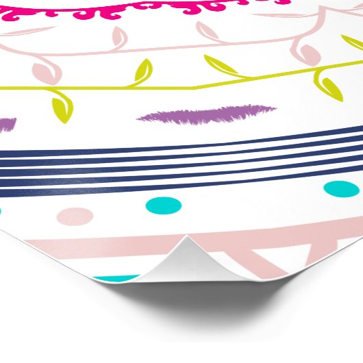 Poster mandala coloré (Coin)