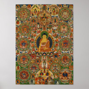 Poster Mandala complet peint par Bhutanese