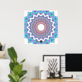 Poster Mandala conflictuel inversé (Bureau à domicile)