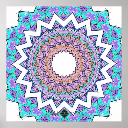 Poster Mandala conflictuel inversé (Devant)