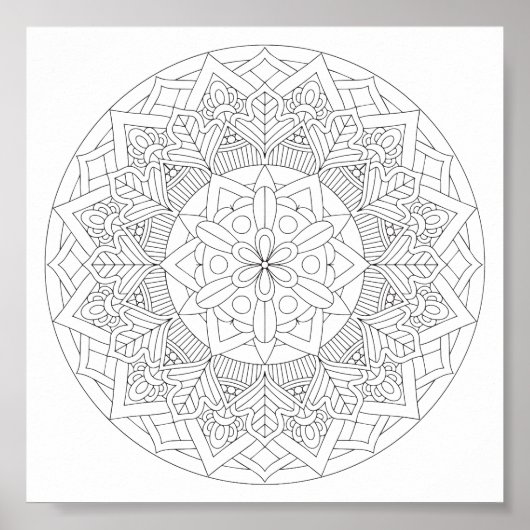 Poster Mandala couleur pour vous-même 060517_3 (Devant)