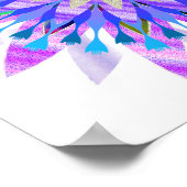 Poster Mandala Damask Lotus Flower Art élégant (Coin)