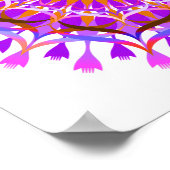 Poster Mandala Damask Lotus Flower Art élégant (Coin)