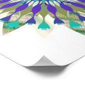 Poster Mandala Damask Lotus Flower Art élégant (Coin)