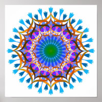 Mandala Damask Lotus Flower Art élégant