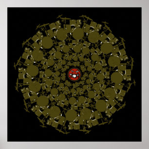Poster mandala de batterie