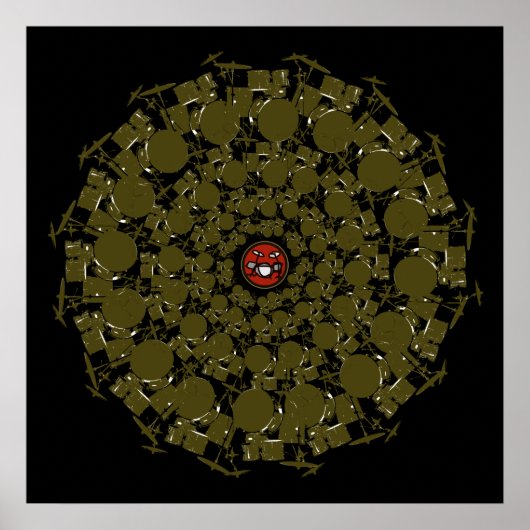 Poster mandala de batterie (Devant)