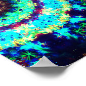 Poster Mandala de cellule fluorescente détaillée (Coin)