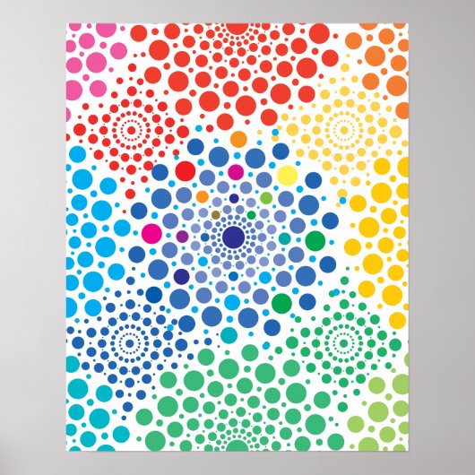Poster Mandala de cercles 3 (Devant)