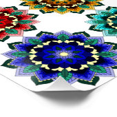 Poster Mandala de différentes couleurs (Coin)