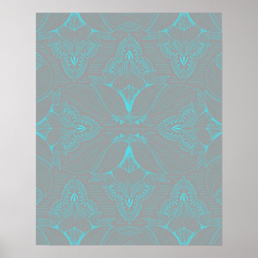 Poster Mandala de fleurs 6 (Devant)