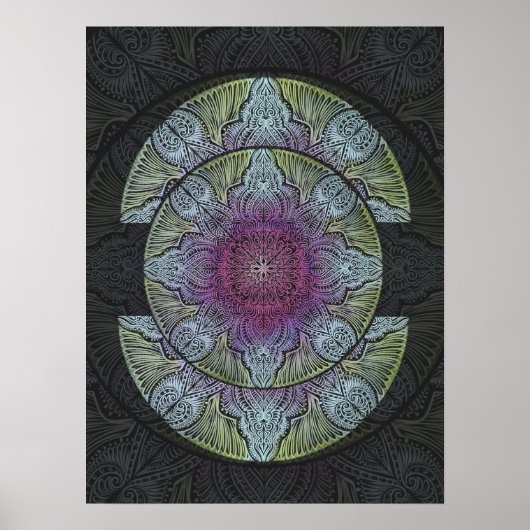 Poster Mandala de la Bloom Sacrée (Devant)