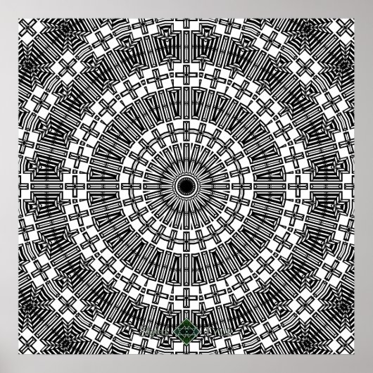 Poster Mandala de réflexion inversé (Devant)