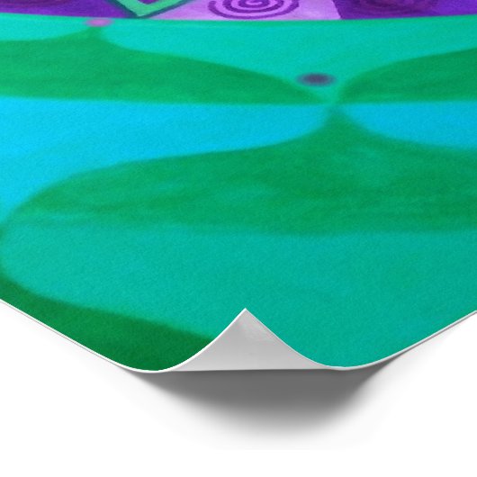 Poster Mandala de rêve vert (Coin)