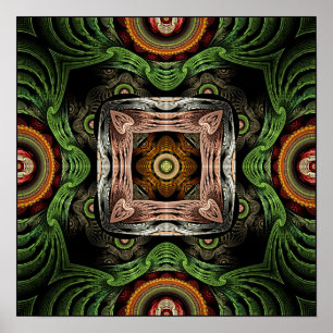 Poster Mandala de sculpture en métal