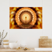 Poster Mandala d'émanation divine ambre doré (Cuisine)