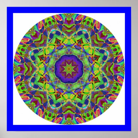 Poster Mandala Design Watercolor.3 (Devant)