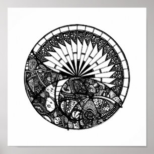 Poster Mandala d'horizon