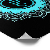 Poster Mandala du chakra de la gorge Vishuddha (Coin)