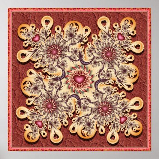 Poster Mandala du cœur (Devant)