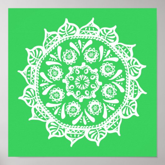 Poster Mandala du printemps (Devant)