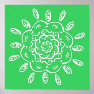Poster Mandala du printemps