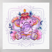 Poster Mandala Elephant/Ganesh (Devant)