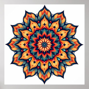 Poster Mandala en blanc