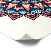 Poster Mandala en blanc (Coin)