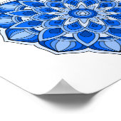Poster Mandala en bleu (Coin)