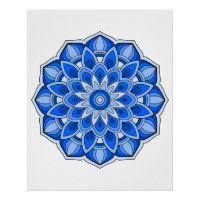 Mandala en bleu