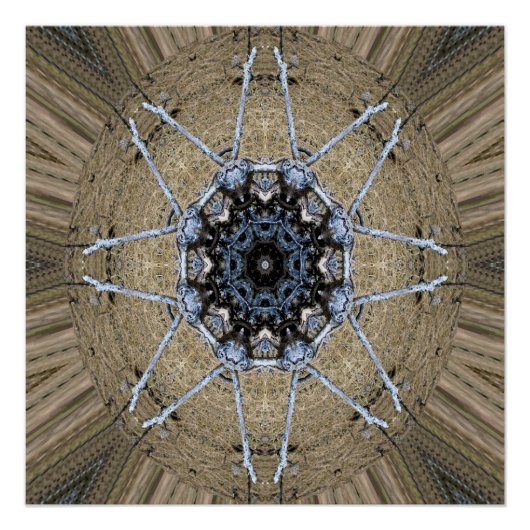 Poster Mandala en bois... (Devant)