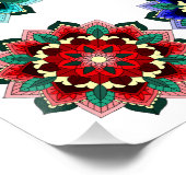 Poster Mandala en différentes couleurs (Coin)