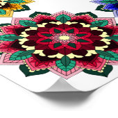 Poster Mandala en différentes couleurs (Coin)