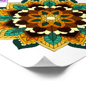 Poster Mandala en différentes couleurs (Coin)