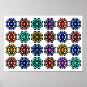 Poster Mandala en différentes couleurs