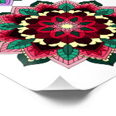 Poster Mandala en différentes couleurs (Coin)