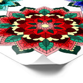 Poster Mandala en différentes couleurs (Coin)