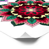 Poster Mandala en différentes couleurs (Coin)