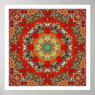 Poster Mandala en mosaïque indienne